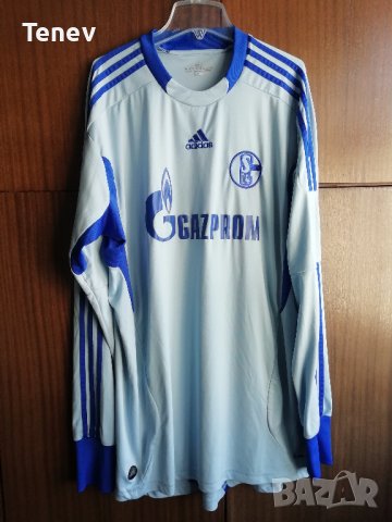 Schalke 04 Adidas оригинална вратарска тениска блуза фланелка 2011/2012 Шалке 04, снимка 1 - Тениски - 36461154