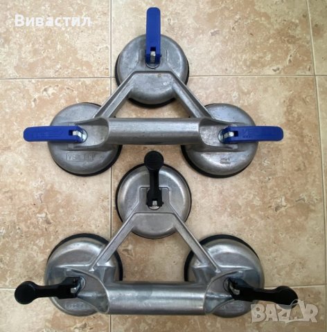 Тройни вакуум лапи за монтаж на стъкла VERIBOR и JOBO Made in Germany, снимка 1