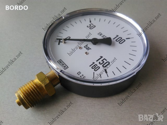 Манометър WIKA - Ф100/0-160 bar (радиален), снимка 2 - Резервни части за машини - 30989289