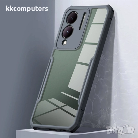XUNDD Калъф за vivo Y17s 4G / Y28 5G / Y33t с Прозрачен акрилен гръб- TPU рамка, Airbag технология, , снимка 3 - Калъфи, кейсове - 52561165