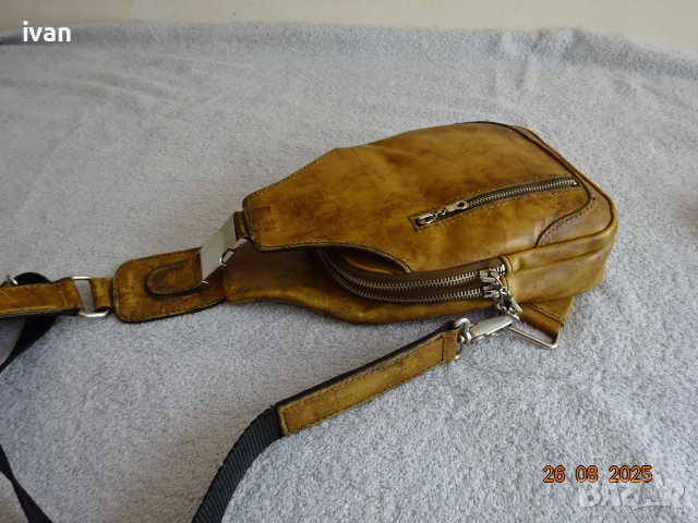 мъжка чанта /през рамо/ ръчна изработка, снимка 2 - Чанти - 51596482