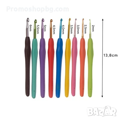 Комплект за плетене на една кука Maaleo, 58 части, прежда, куки, аксесоари за плетене, снимка 6 - Други стоки за дома - 50868356