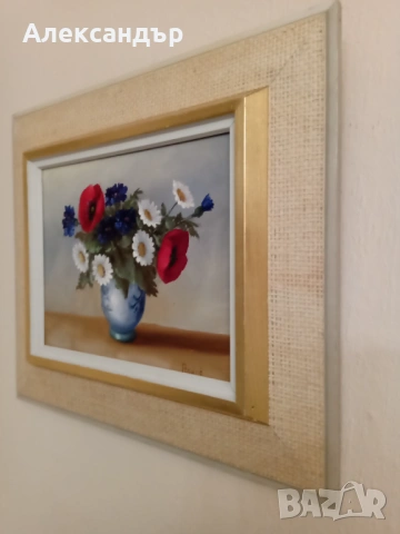 Маслена картина подписана, снимка 7 - Картини - 53919383