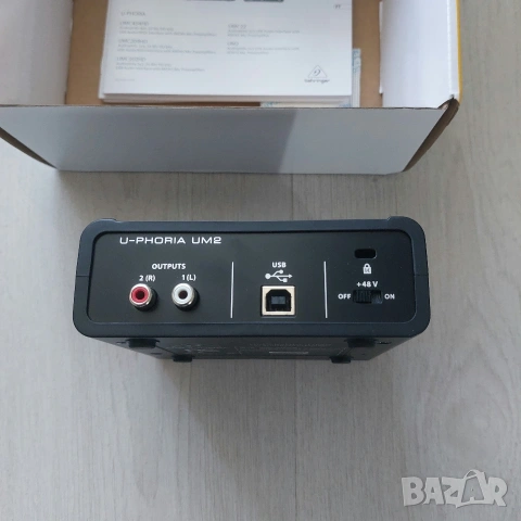 Професионален USB Аудио Интерфейс Behringer U-Phoria UM2 (XENYX / +48V) – Пълен Комплект, снимка 7 - Други - 54133818