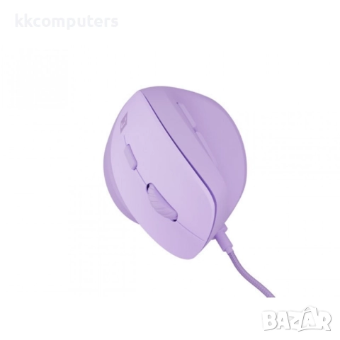 Natec Vertical Mouse Crake 2 Pro Жична оптична мишка- 12800DPI, RGB, 6 бутона, Лилава, снимка 4 - Клавиатури и мишки - 52807318