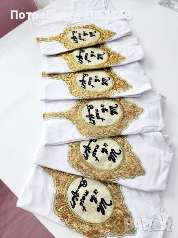 Бяла блуза със златно огледало, снимка 3 - Тениски - 42771530