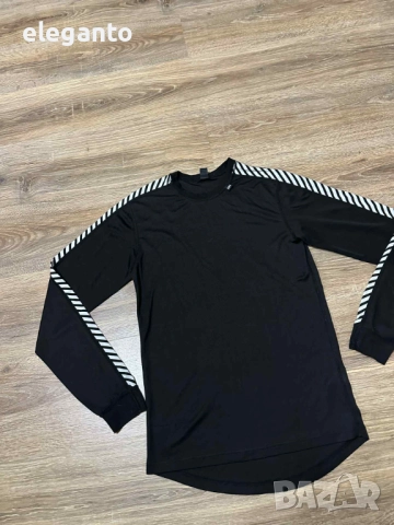 Мъжко ! Helly Hansen Dry Stripe Crew Long Sleeve Baselayer - Navy,  М размер, снимка 4 - Тениски - 52827687