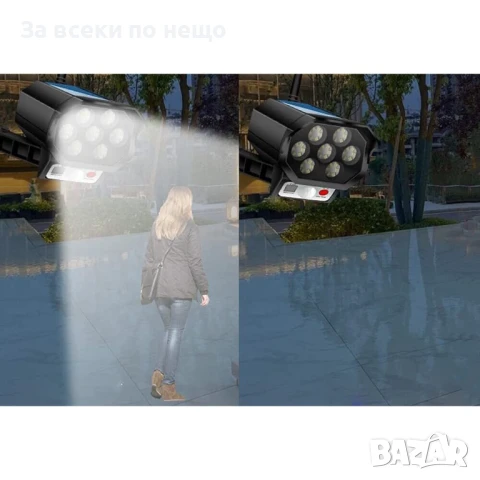 Соларна лампа тип камера за наблюдение BK36, 42 светодиода, снимка 8 - Соларни лампи - 51106214
