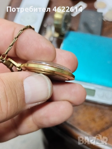 СТАР ПОЗЛАТЕН РАБОТЕЩ ЧАСОВНИК , снимка 3 - Мъжки - 54289393