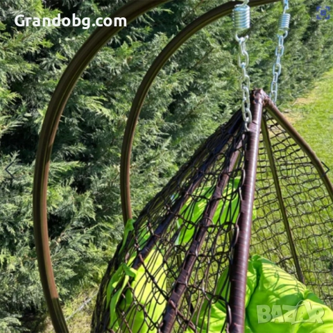 Двуместен Люлеещ Ратанов стол - Градинска Водоустойчива Люлка Comfort до 350кг., снимка 3 - Други - 52185372