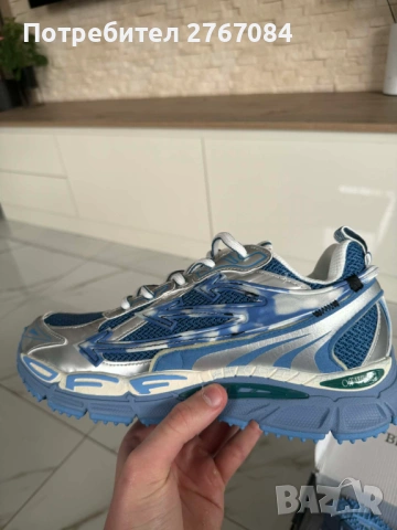 ЛУКСОЗНИ Off-White "Be Right Back" Silver/Blue – НОВИ с кутия!