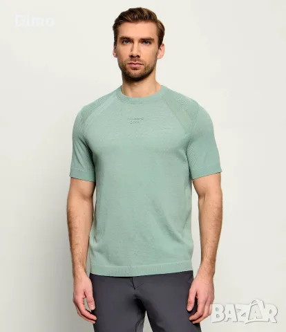 Тениска KN_PS Spirit70 TS BOSS X Porsche | regular fit | с добавка коприна, снимка 2 - Тениски - 55770962