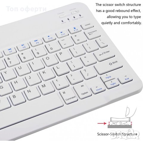Комплект Bluetooth безжична клавиатура с мишка YL-01, снимка 4 - Клавиатури и мишки - 44465140