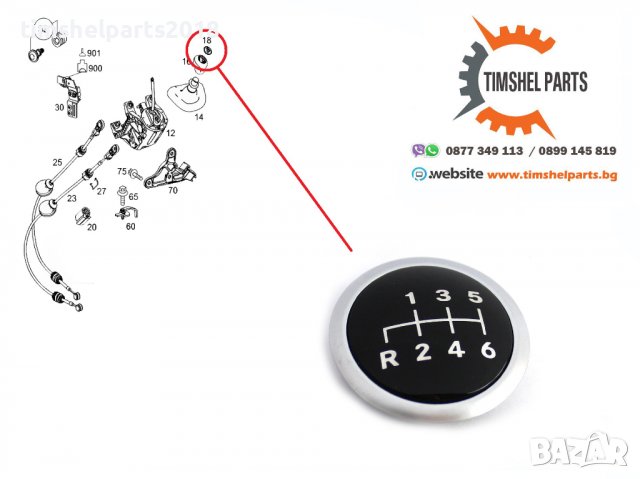 Капаче топка скоростен лост за Mercedes Sprinter 906 Vito W639