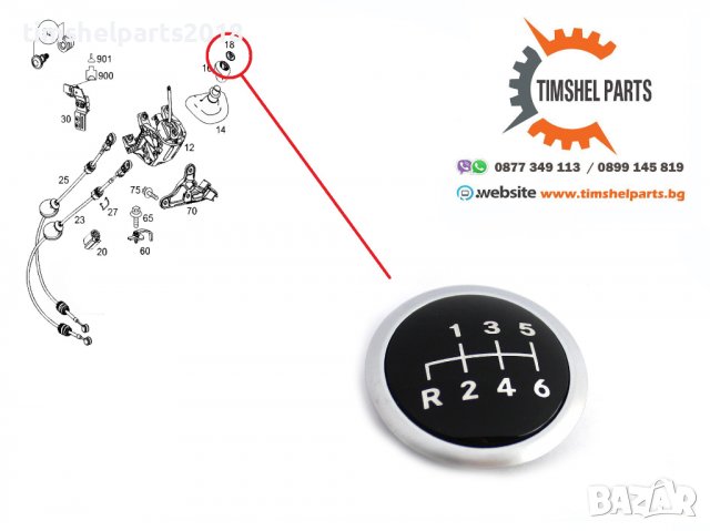 Капаче топка скоростен лост за Mercedes Sprinter 906 Vito W639, снимка 1 - Аксесоари и консумативи - 40130971
