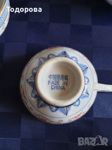 Порцеланов китайски сервиз за чай,кафе от оризов порцелан-9 части, снимка 5 - Сервизи - 38037388