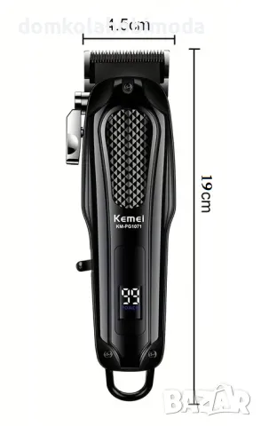 Професионалнa машинка Kemei, 4 приставки, USB- Презареждаща батерия, Регулируема глава, Безжичнa, снимка 2 - Машинки за подстригване - 48131513