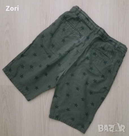 СТРАХОТНИ памучни зелени къси панталонки на сини звездички за възраст 13-14год., снимка 3 - Детски къси панталони - 29486958