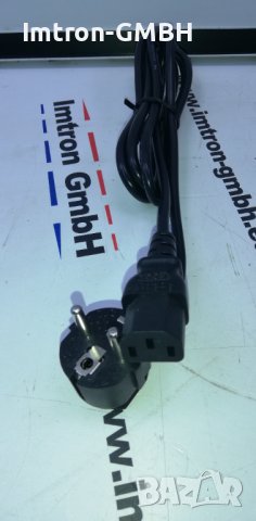 Захранващ кабел за  компютър CEE 7/7 (E/F) щепсел,IEC C13 женски; PVC; 2m; черен, снимка 2 - Друга електроника - 39822284