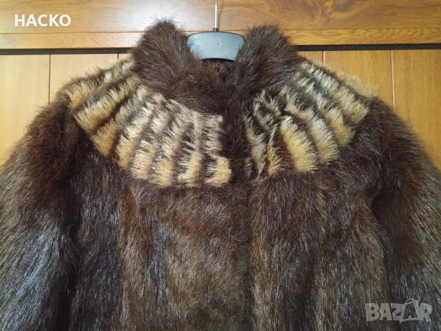 Промо ЦЕНА Кожух от НУТРИ Размер 38 100% Истински, снимка 4 - Палта, манта - 49483657