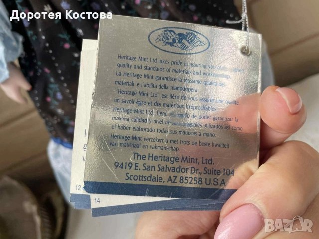 ALLISON нова красива порцеланова кукла от бисквитен порцелан, снимка 10 - Антикварни и старинни предмети - 52459103