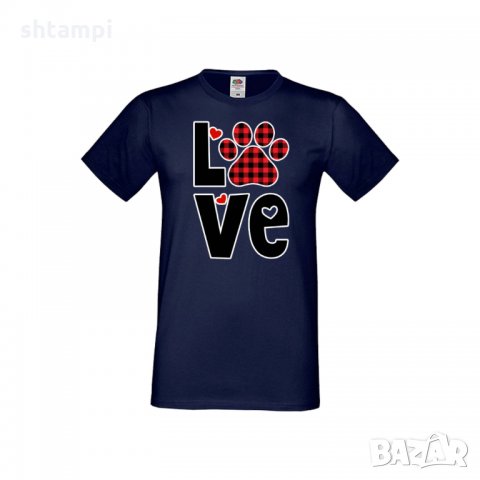 Мъжка тениска Свети Валентин Love Dog Paw, снимка 6 - Тениски - 35649959