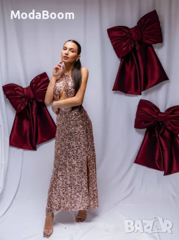 Дълга луксозна дамска рокля 