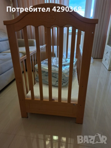 Продавам бебешка кошара ,матрак и комплект в топ състояние , снимка 4 - Кошарки - 52418388