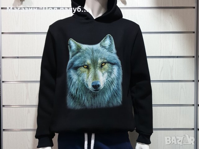 Нов мъжки суичър с дигитален печат Вълк, Серия вълци, снимка 8 - Суичъри - 30197534
