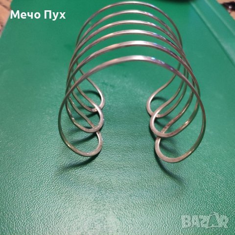 Сребърна,голяма,отворена гривна(115) , снимка 6 - Гривни - 40135017