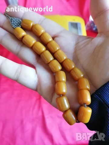 Кехлибарена Броеница ,КЕХЛИБАР!!! и Сребро, снимка 3 - Антикварни и старинни предмети - 35031134