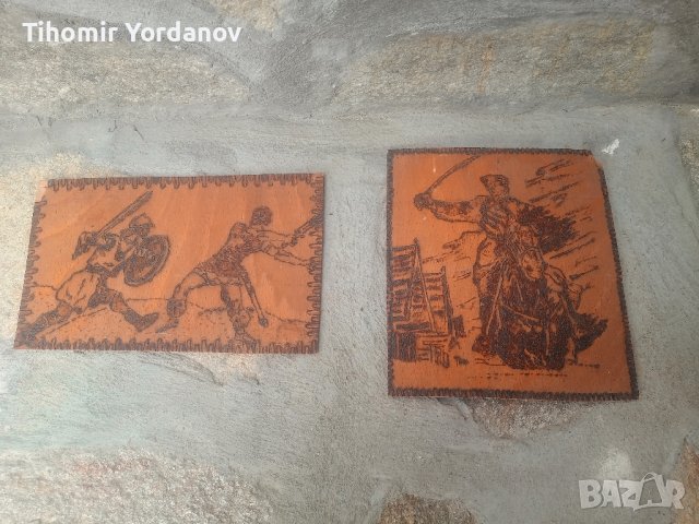 Пирографирана картина -2 броя., снимка 14 - Антикварни и старинни предмети - 44351942