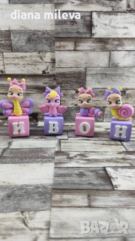 Кубчета с декорация Буболечета с името на вашето дете!!!!, снимка 6 - Декорация за дома - 53057781