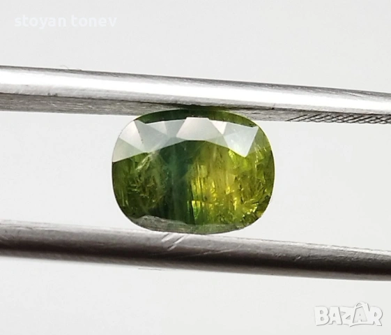 Рядък е екзотичен жълто-зелен сапфир 1.97 карата! Сертификат!, снимка 9 - Други - 54197660