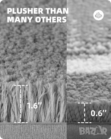 Меко килимче за баня / постелка за баня 60 х 150 см B-UK-WZBXHY-LIGHT GREY, снимка 4 - Килими - 42811935