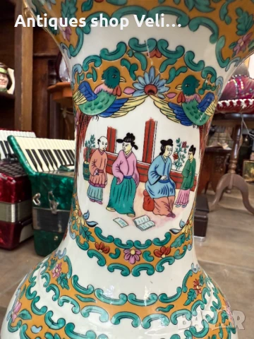 Чифт големи китайски вази №7281, снимка 7 - Антикварни и старинни предмети - 51213718