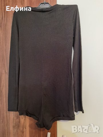 Черно боди с дълъг ръкав и крачолки, снимка 7 - Гащеризони - 37551664