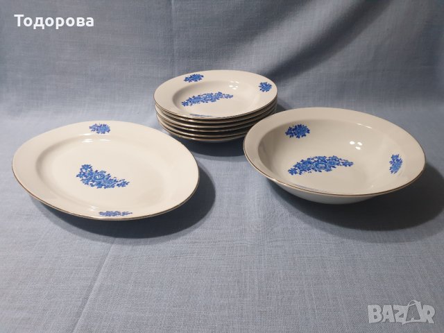 Порцеланови чинии и плата-Китка-Нови пазар, снимка 1 - Сервизи - 35079505