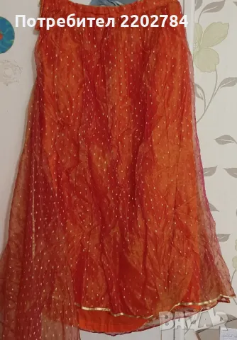 Индийска пола с шал, снимка 2 - Поли - 48651541