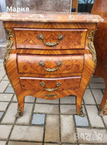 Италиански бароков шкаф и две нощни шкафчета 025, снимка 5 - Шкафове - 48915614