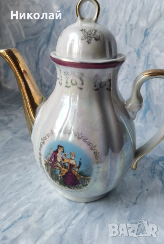 Стара Порцеланова Кана Чайник Япония Japan, снимка 7 - Антикварни и старинни предмети - 52311274