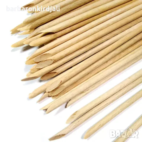 Дървени пръчици за избутване 458 //50 броя, снимка 2 - Педикюр и маникюр - 49407174