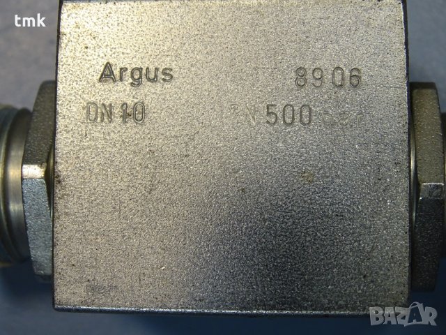 кран хидравличен Argus DN10 2/2way Hydraulic ball valve 500Bar, снимка 4 - Резервни части за машини - 35322094