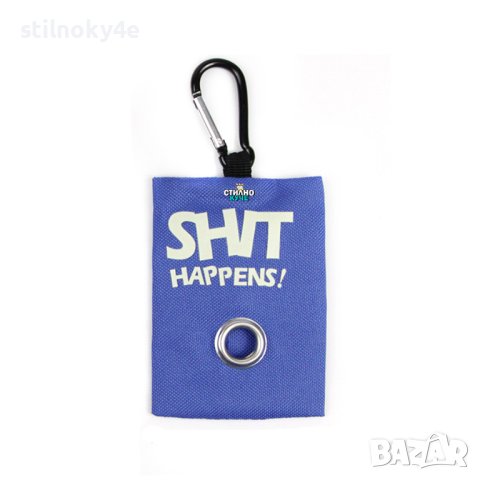 Чантичка за хигиенни пликове на куче с надпис Контейнер/Диспенсър за найлонови торбички за куче, снимка 1