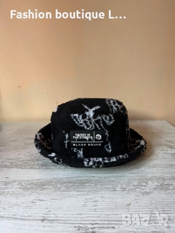 Дамска черна пухена шапка L / XL размер 🖤, снимка 6 - Шапки - 52943894