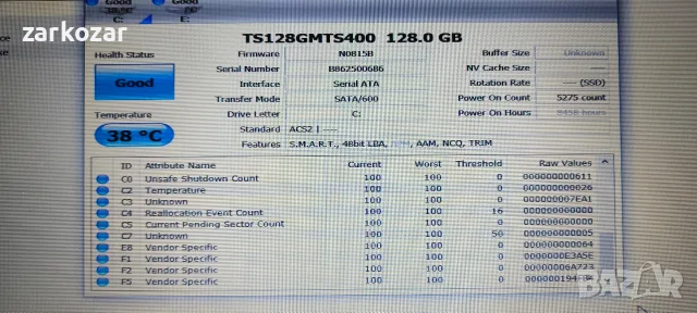 Transcend MTS400 128GB M.2 2242 SSD (, снимка 3 - Твърди дискове - 56472751