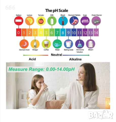 Устройство за тестване на pH на водата, цифров дисплей, снимка 5 - Друга електроника - 54084089