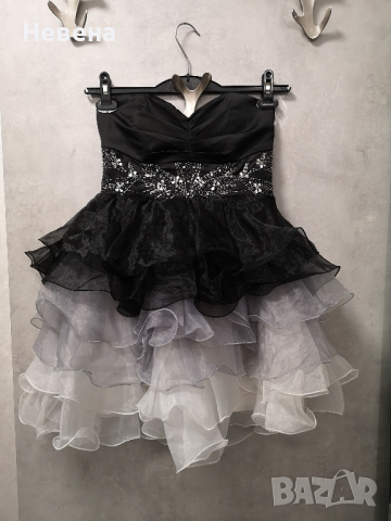 Рокля Официална Черна къса, М, снимка 3 - Рокли - 44613682