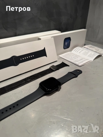 100%! КАТО ЧИСТО НОВ Apple Watch 9 45 mm + гаранция, снимка 4 - Смарт гривни - 54101810