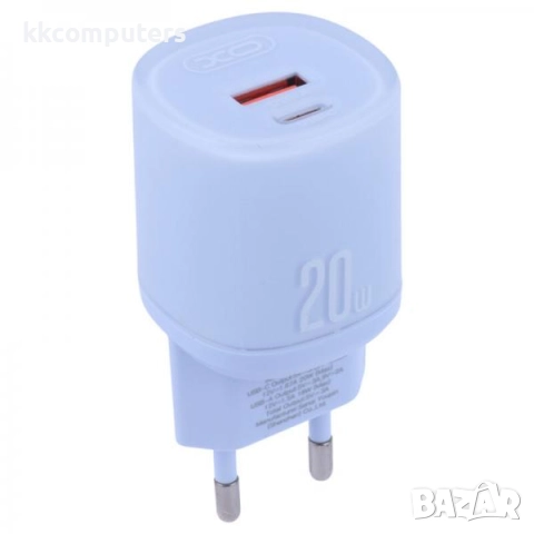 Зарядно/Адаптер 220V / XO-L144 20W / PD, USB QC 3.0 / Син / Баркод : 456551